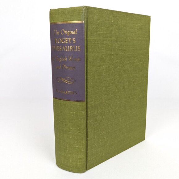 Lime Green Decor Classic Vintage Midcentury Book Rogets Thesaurus 1965 hardcover - Picture 13 of 13